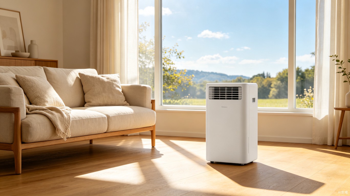Coolizi AC unit in a modern living room